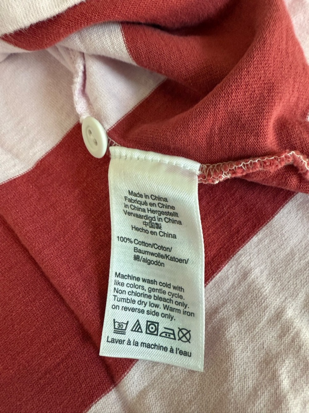 J. Crew Women's Wide-Strip Rugby Top in Burgundy and Pink - Picture 7 of 8